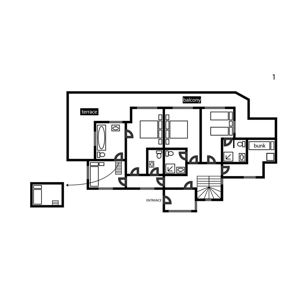 Chalet Belvedere La Tania Floor Plan 2